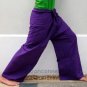 Thai Fisherman Pants 280 gram DARK GREEN Cotton FREESIZE Asian Yoga Dance Trousers