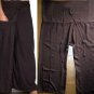 Thai FREESIZE Fisherman Pants Striped Cotton Drill Dark GREEN Yoga Beach Dance Trousers