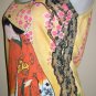 Red Kimono Under Sakura Japan Art Print Shirt Singlet TANK TOP Misses S Small