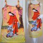 Red Kimono Under Sakura Japan Art Print Shirt Singlet TANK TOP Misses S Small