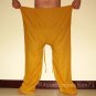 Thai EXTRA LONG Cotton Fisherman Yoga Pants AMBER GOLD Stripe