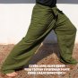 Thai EXTRA LONG Cotton Fisherman Yoga Pants AMBER GOLD Stripe