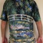 Monet WATER LILY POND Hand Print Fine Art T Shirt Mens L Large Short Sleeve