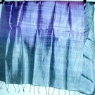 Thai Silk Fabric Scarf Shawl Large Purple Lavendar Blue