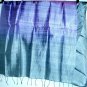 Thai Silk Fabric Scarf Shawl Large Purple Lavendar Blue