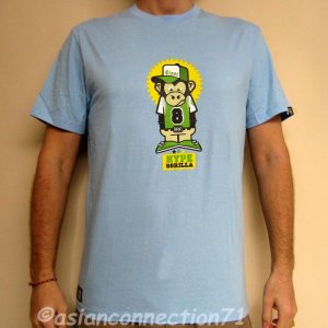HYPE GORILLA Fun New CISSE T-Shirt Asian XXL BLUE BNWT!