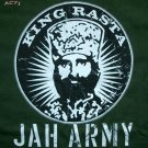 KING Haile Selassie RASTA JAH ARMY Reggae T-shirt M Green