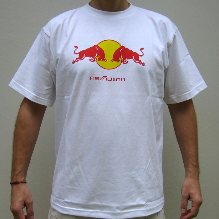 Krating Daeng™ Red Bull Thai Quality T-Shirt M White SALE