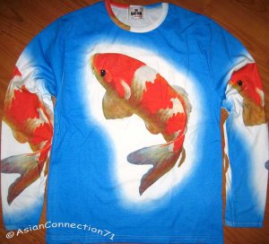 BIG FISH Lucky KOI Beautiful New LONG SLEEVE T-Shirt Unisex M