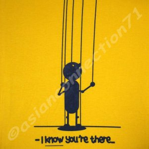 I KNOW YOU'RE THERE Cisse T-Shirt Asian XXL Yellow BNWT!