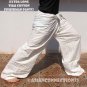 Thai EXTRA LONG Cotton Fisherman Yoga Pants Natural White