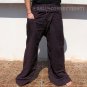 Thai Fisherman Pants Yoga Beach Dance Trousers EXTRA LONG Cotton Dark Blue Stripe