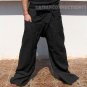 Thai Fisherman Pants Yoga Beach Dance Trousers EXTRA LONG Cotton Dark Blue Stripe