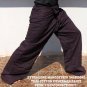 Thai EXTRA LONG Cotton Fisherman Yoga Pants Striped OLIVE Green