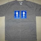SIZE MATTERS Fun New YOU & ME T-Shirt XL GRAY NWOT Clearance Sale!