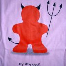 MY LITTLE DEVIL Fun Cute T-Shirt M Medium Pink On Sale