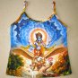 VISHNU GARUDA GAJENDRA Hindu Fine Art Print Shirt TANK TOP Size M