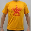 RED ARMY USSR Cool Soviet Retro T-shirt L Yellow NWOT Clearance Sale Free Ship