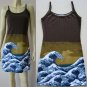 GIANT WAVE Hokusai Japanese Ukiyoe LONG SLEEVE Japan Art T Shirt Misses L Large