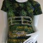 Monet WATER LILY POND Art Print T shirt Misses Size M Medium
