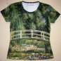 Monet WATER LILY POND Art Print T shirt Misses Size M Medium