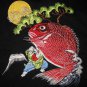 EBISU Japan Lucky God EMBROIDERED Attitude T-shirt Slim Fit Asian M Medium Black