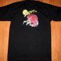 EBISU Japan Lucky God EMBROIDERED Attitude T-shirt Slim Fit Asian M Medium Black