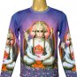 LORD GANESH Hindu Ganapati God Fine Art Hand Print T Shirt MEN'S Size L Large