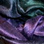 Thai Silk Fabric Scarf Shawl Half and Half Purple and Indigo Black 1-3