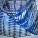 Thai Mixed Weave Large Silk Fabric Scarf Shawl Variegated Blues 1-3