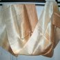 Thai Silk Fabric Scarf Shawl Dark Gold and Cream New! 2-20
