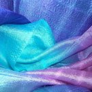 Thai Rich Bright Vivid Purple Pink Blue Multicolor Silk Fabric Scarf Shawl New! 2-17