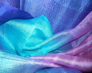 Thai Rich Bright Vivid Purple Pink Blue Multicolor Silk Fabric Scarf Shawl New! 2-17