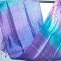 Thai Rich Bright Vivid Purple Pink Blue Multicolor Silk Fabric Scarf Shawl New! 2-17