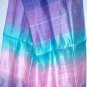 Thai Rich Bright Vivid Purple Pink Blue Multicolor Silk Fabric Scarf Shawl New! 2-17
