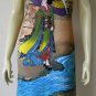 UTAMARO Geisha UKIYOE Japanese Art Print Dress Misses Size M 8-10