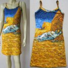 Van Gogh LA SIESTE Hand Print Fine Art Dress Misses Size S Small 4-6