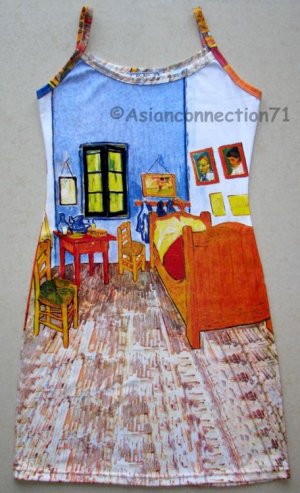 Van Gogh BEDROOM in ARLES Art Print Dress XL 16-18