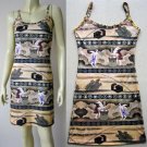 USAGI FOLKLORE Japanese UKIYOE Art Print Dress Misses S 4-6