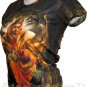 NARASIMHA VISHNU Hindu Art Print T Shirt Misses Size XL Short Sleeve