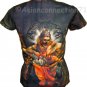 NARASIMHA VISHNU Hindu Art Print T Shirt Misses Size XL Short Sleeve