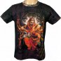 NARASIMHA VISHNU Hindu Art Print T Shirt Misses Size XL Short Sleeve