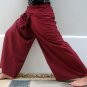 Thai PLUS SIZE XXL Rayon FISHERMAN Pants Yoga Beach Dance Trousers BLACK