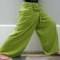 Thai PLUS SIZE XXL Rayon FISHERMAN Pants Yoga Beach Dance Trousers BLACK