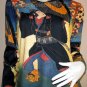 KABUKI Japanese Ukiyoe Art Print LONG Sleeve PN T Shirt Misses Size S Small