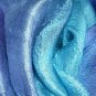 Thai LARGE Hand Crafted Raw Silk Fabric Scarf Shawl Violet Lavender Blue