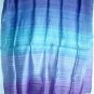 Thai LARGE Hand Crafted Raw Silk Fabric Scarf Shawl Violet Lavender Blue