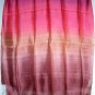 Thai Silk Fabric Scarf Large Shawl Variegated Bronze Pink Mauve Multicolor 1106