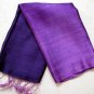Thai Silk Fabric Scarf Shawl Hand Crafted Multicolor PURPLES and ROSE-PINK 6-14