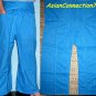 Yoga Trousers Thai Fisherman Pants Cotton Drill FREESIZE DARK GREEN Stripe Beach Dance Maternity